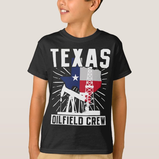 Oilfield Worker Roughneck Texas Oilfield Crew T-Shirt (Front)