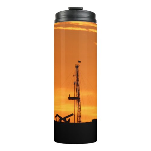 Oilfield Workover Service Rig at Sunset Thermal Tumbler