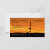 Oilfield Workover Service Rig Silhouette Business Card (Front/Back)