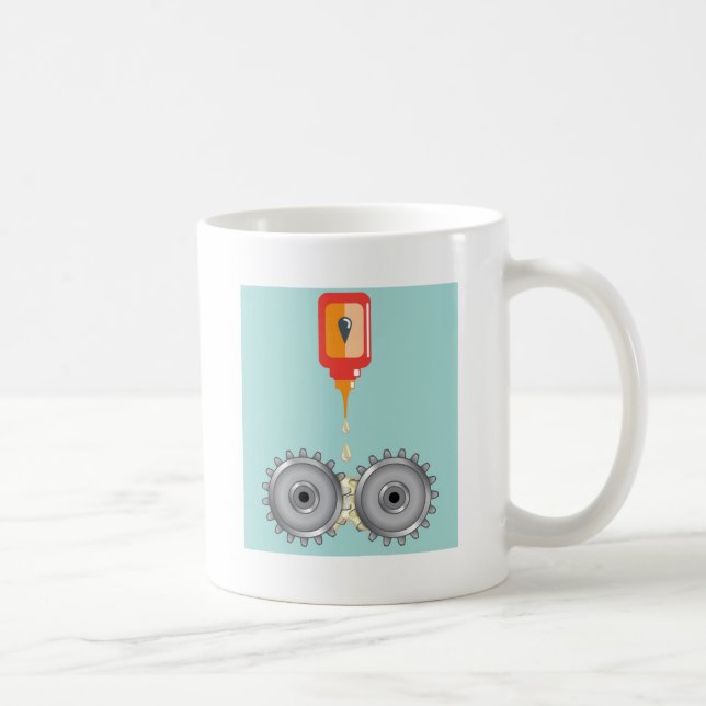 Oiling Gears Vector Coffee Mug (Right)