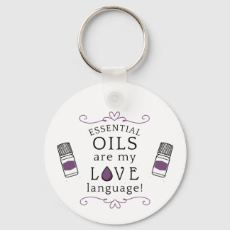 Oils are My Love Language Purple Keychain