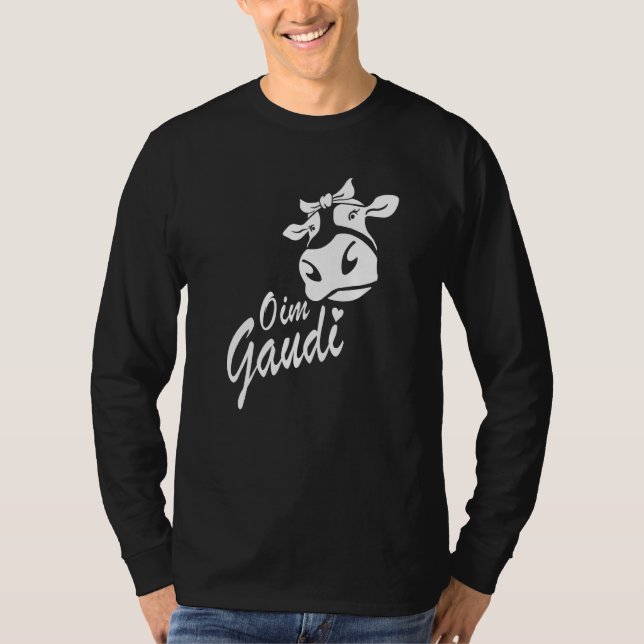 Oim Gaudi Cow Head Farm Alpine Hut Farmer Farmer F T-Shirt (Front)