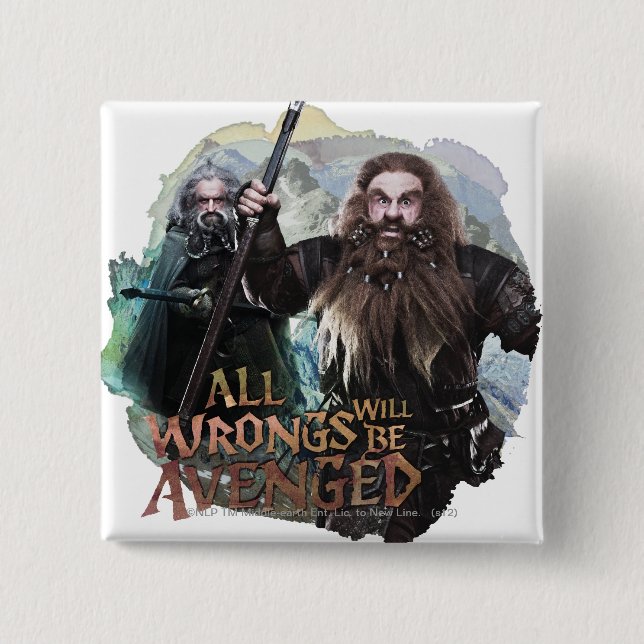 Oin and Gloin Pinback Button (Front)