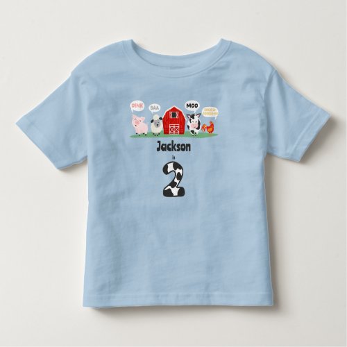 Oink Baa Moo Cock_a_doodle_do 2nd Birthday Farm Toddler T_shirt