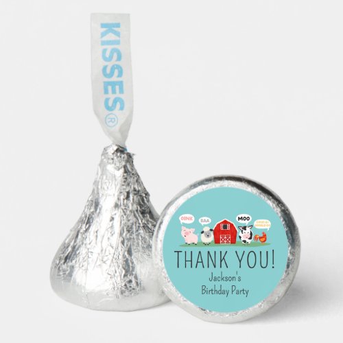 Oink Baa Moo Thank you Farm Animal Party Hersheys Kisses