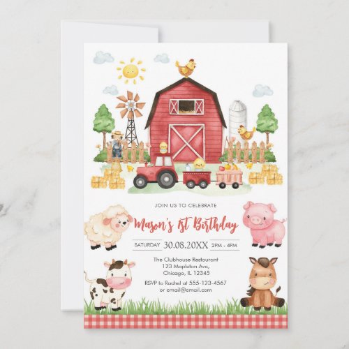 Oink Baa Quack Moo Farm Animals Birthday