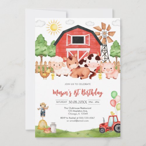 Oink Baa Quack Moo Farm Animals Birthday