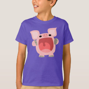 "OINK!!!" Cute Cartoon Pig Kids T-shirt