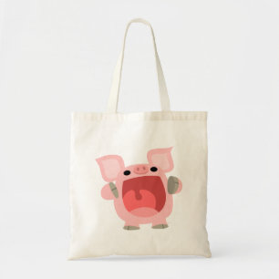 "OINK!!!" Cute Cartoon Pig Tote Bag