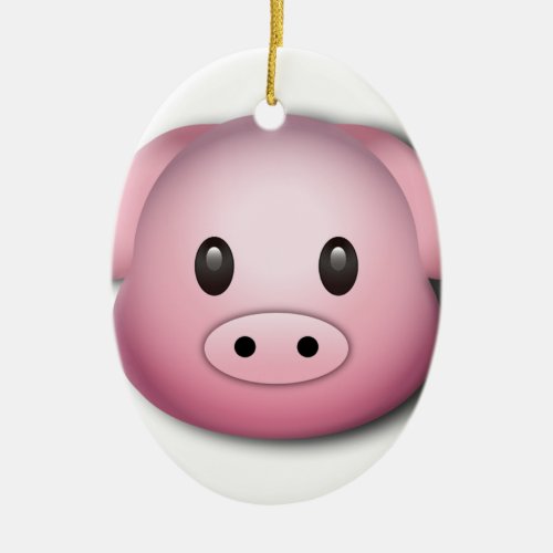 Oink Oink Cute Pig Ceramic Ornament