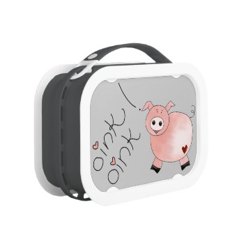 Oink Pig Lunchbox by ThePigPen at Zazzle