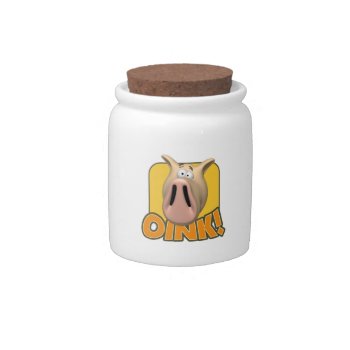 Oink Pig Treat Or Candy Jar by ThePigPen at Zazzle