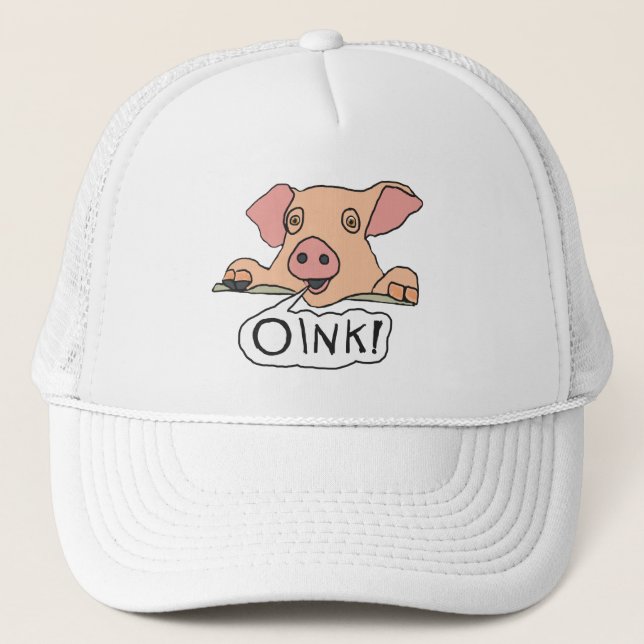 Oink Pig Trucker Hat (Front)