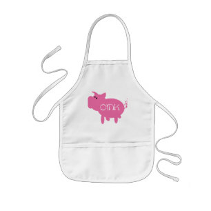 Oink Pink Pig Tshirts and Gifts Kids' Apron