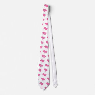 Oink Pink Pig Tshirts and Gifts Neck Tie
