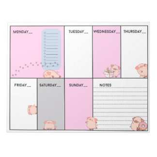 Oinky A4 weekly planner / notepad