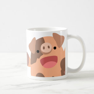 Oinky mug: a bunch of piggies coffee mug