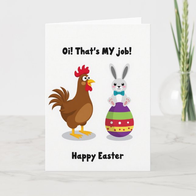 Ois My Job Easter Funny Card (Front)