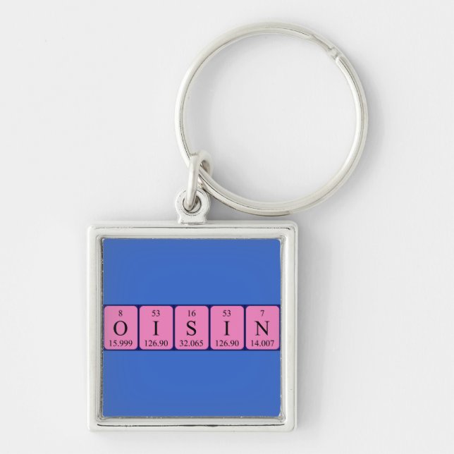 Oisin periodic table name keyring (Front)
