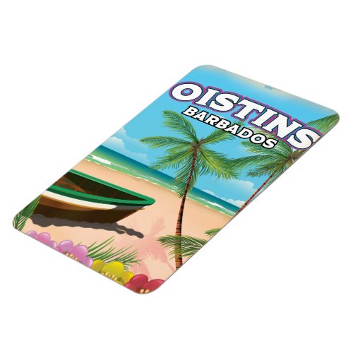 Oistins Barbados vintage beach poster Magnet