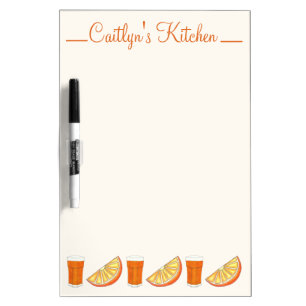OJ Orange Juice Fruity Kitchen Breakfast Brunch Dry Erase Board