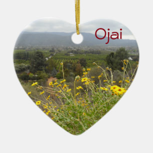 Ojai, California Ceramic Ornament