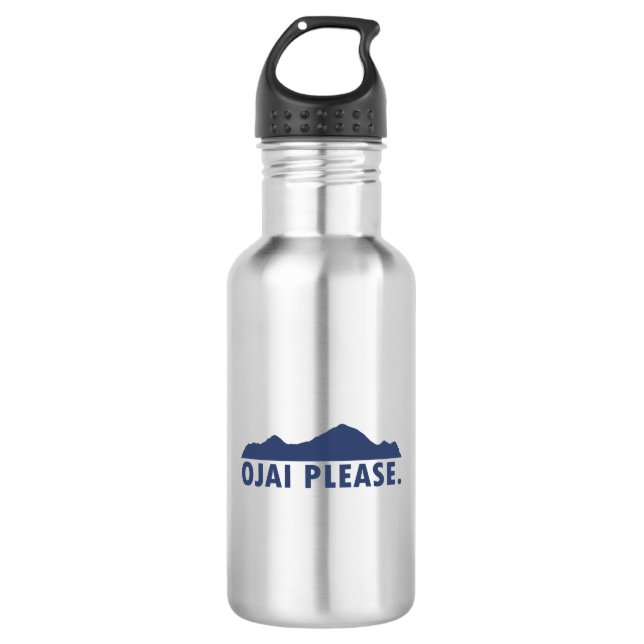 Ojai California Please Stainless Steel Water Bottle (Front)