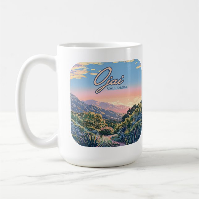 Ojai California Topa Topa Mountains Landscape Coffee Mug (Left)