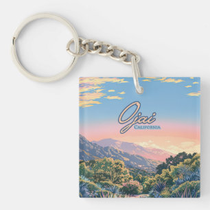 Ojai California Topa Topa Mountains Landscape Keychain