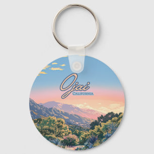 Ojai California Topa Topa Mountains Landscape Keychain