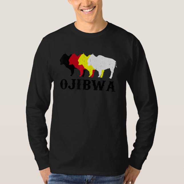 Ojibwa Anishinaabeg Ojibwe Native American Medicin T-Shirt (Front)