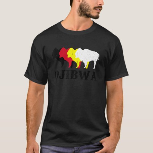 Ojibwa Anishinaabeg Ojibwe Native American Medicin T_Shirt