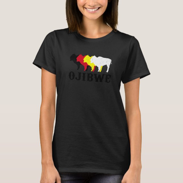 Ojibwe Anishinaabeg Ojibwa Native American Medicin T-Shirt (Front)