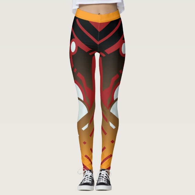 Ojibwe Doodem Leggings (O) (Front)