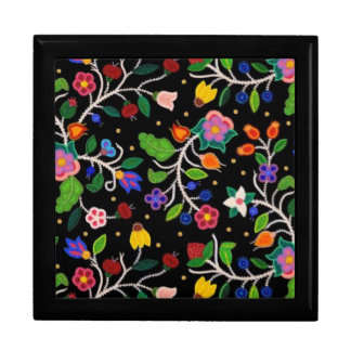 Ojibwe Woodlands Floral Pattern Regalia Jewelry Gift Box