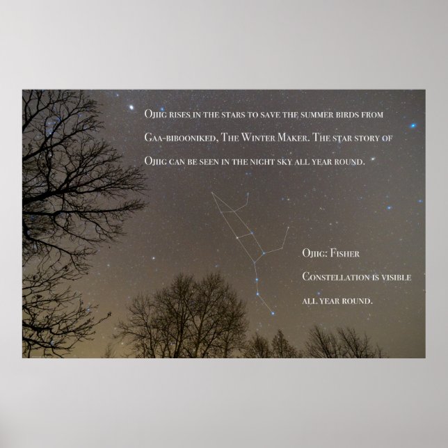 Ojiig Ojibwe constellation poster (Front)