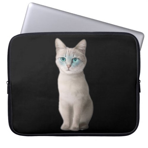 Ojos Azules Cat Laptop Sleeve
