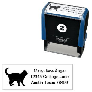 Ojos Azules Cat Personalized Self-inking Stamp