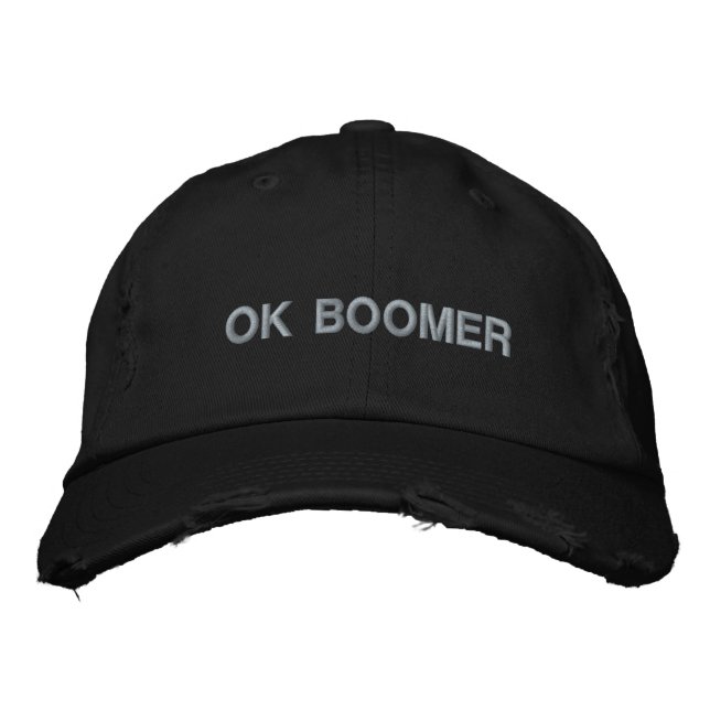 OK Boomer Embroidered Baseball Cap (Front)