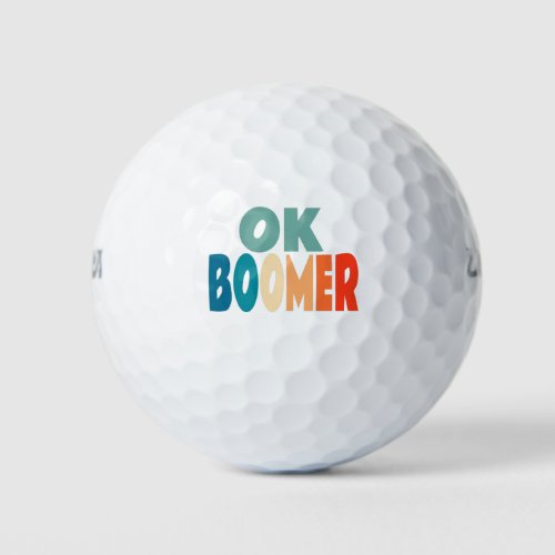 Ok Boomer Golf Balls