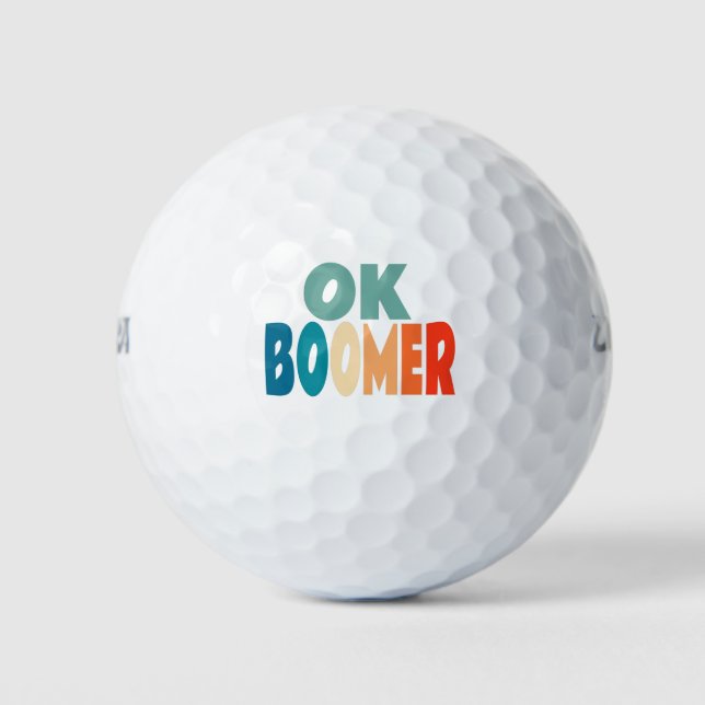 Ok Boomer Golf Balls (Front)