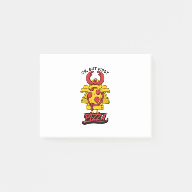 Ok, But First Pizza Post-it Notes (Front)