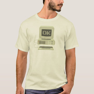 OK Computer: Retro Computer Screen with 16 Bit Tex T-Shirt