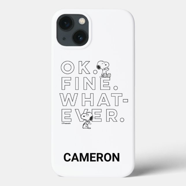 "Ok. Fine. Whatever." - Snoopy Case-Mate iPhone Case (Back)