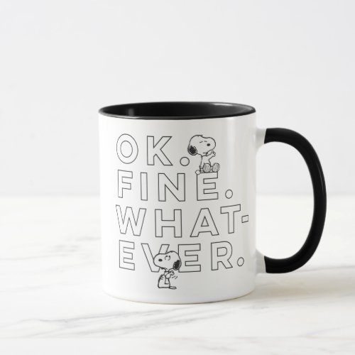 Ok Fine Whatever _ Snoopy Mug