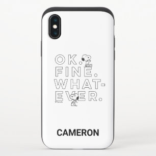 "Ok. Fine. Whatever." - Snoopy iPhone X Slider Case