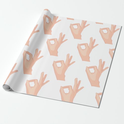 OK Fingers Wrapping Paper