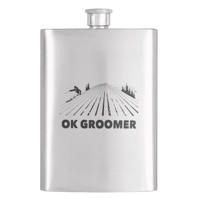 Ok Groomer Skiing Flask (Front)