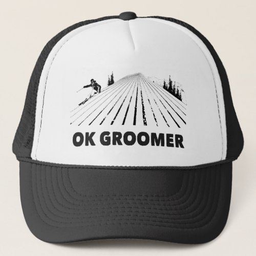 Ok Groomer Skiing Trucker Hat