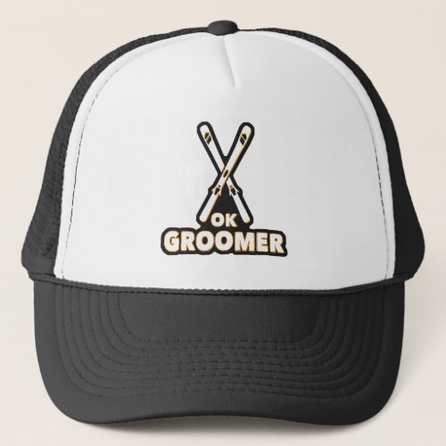Ok Groomer Skis Trucker Hat